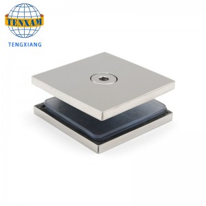 Chiński Producent Glass Holding Clips Chrome 2 * 2 cal Clip Brass Glass Drzwi Zaczarki Drzwi Zawiasy 8-12mm Szklany Standard Łazienki